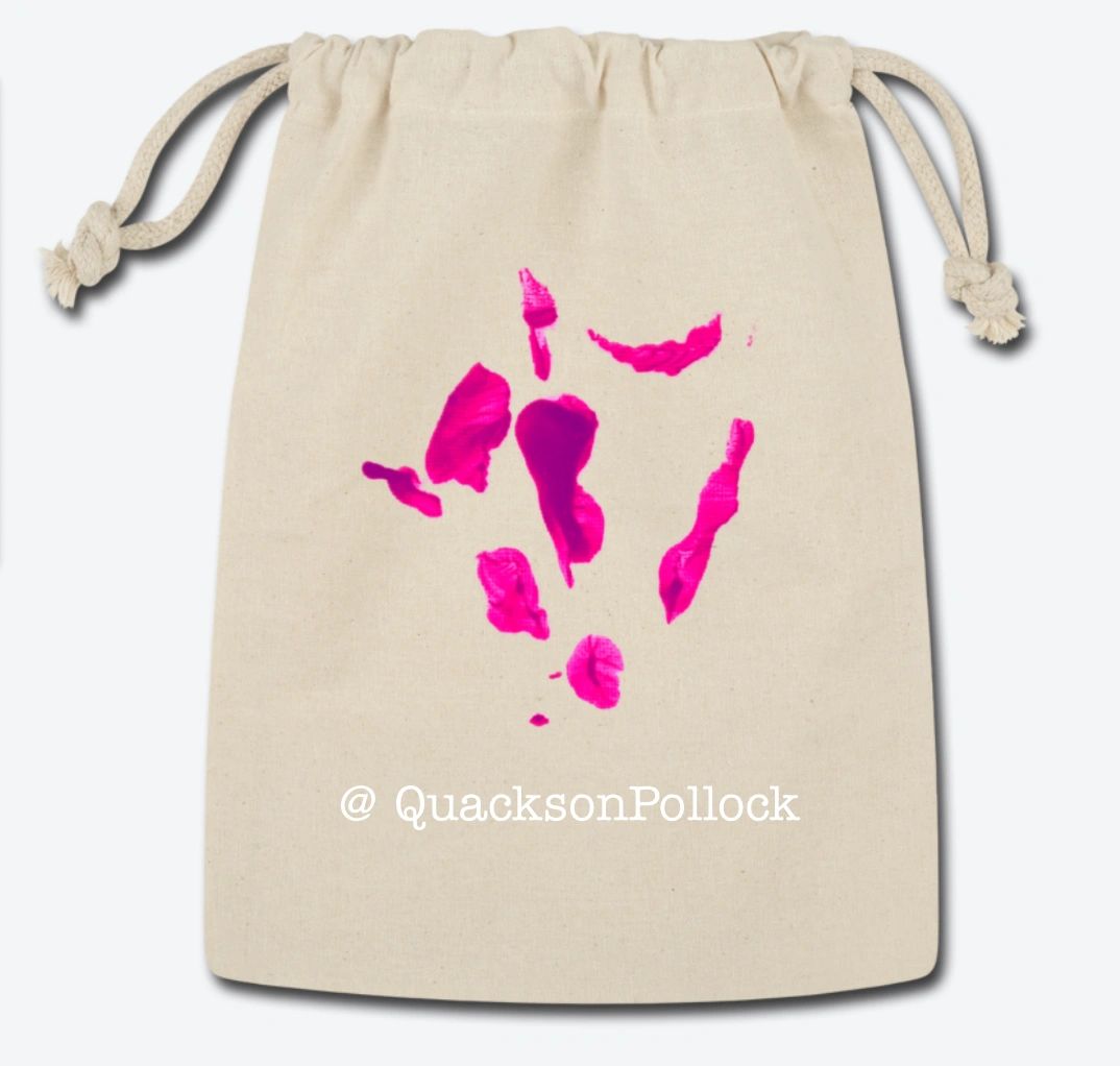 [Quackson Pollock] Duck Footprint Art Print Pouch Bag