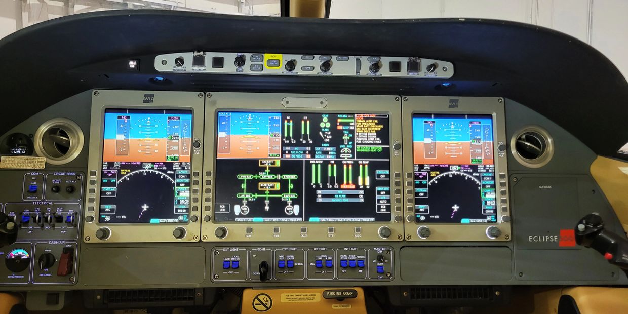 Eclipse Jet Avionics console 