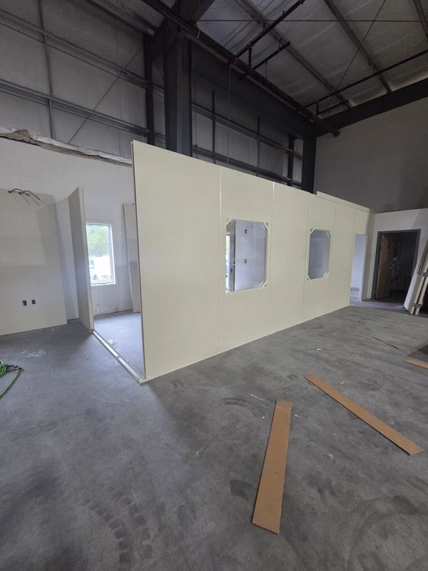 A new modular office installation with several windows, door, in West Wareham MA. By SoFlo nationwid