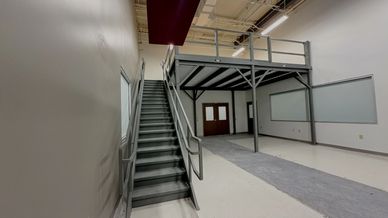 A prefab mezzanine installation inside the university of South Carolina by SoFlo Installations 