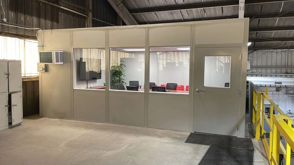 A new modular office installation for a break-room in Birmingham Alabama by SoFlo  Installations