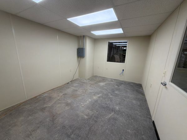 Inside a new modular office installation in Galva Illinois by SoFlo installations nationwide