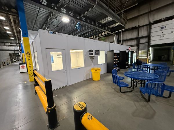 A newly installed, A-WALL modular office or prefabricated modular office installations by SoFlo