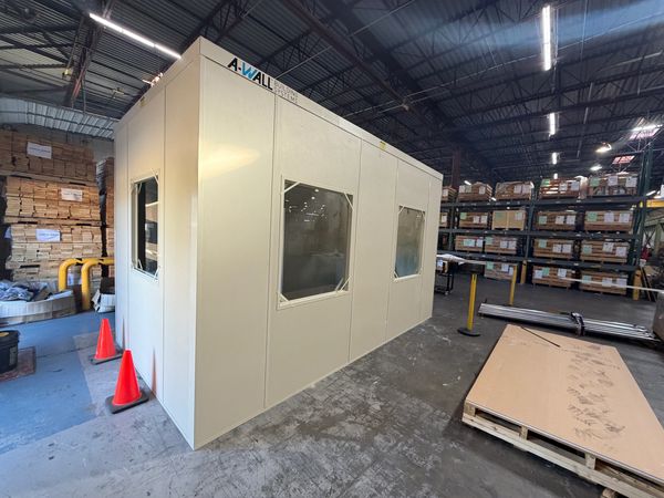 A new modular office installation with several windows, door, in Virginia Beach VA, by SoFlo 