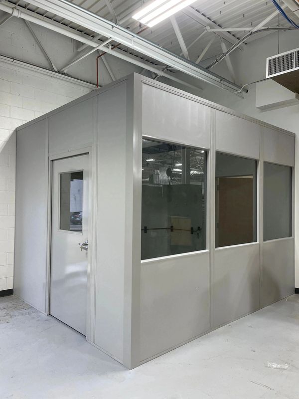 A modular office installation configuration in Danbury Connecticut by SoFlo installations nationwide