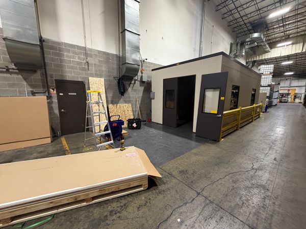 prefab modular rooms installations being relocated from Dunkirk New York to Leland North Carolina