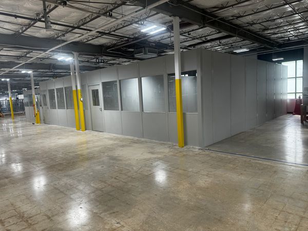Two newly completed modular office building Florida for Amazon training rooms by SoFlo installations