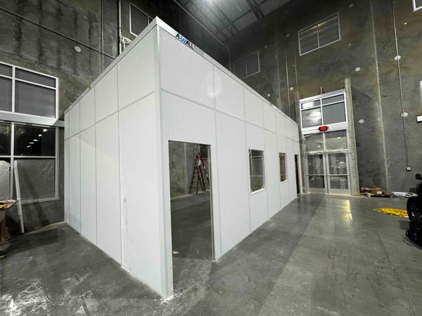 A new modular installation & designs of a two tall-wall building in Madison Alabama by SoFlo install