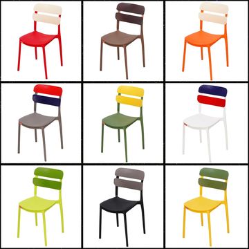 Molded chair for cafe restaurant and waiting area