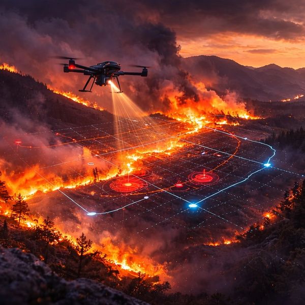 AI drone wildfire mission planning and UAV fleet coordination in forest fire response