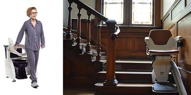 Bathroom toilet lift and stairway chair lift - accessibility solutions for elderly home