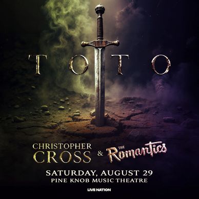Concert poster featuring a sword and band names.