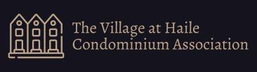 Logo for The Village at Haile Condominium Association with a house icon.