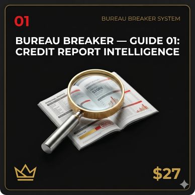 Guide 01 by Bureau Breaker on credit report intelligence priced at $27.