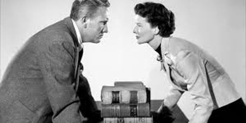 Tracy and Hepburn face off before divorce mediation and coaching led them to an amicable divorce.