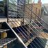 black metal railing on back deck renovation project, Halifax NS 