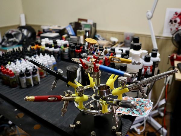 Some of my airbrushes. 