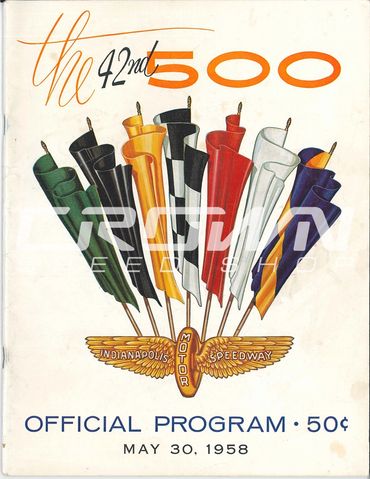 Indy 500 Official Program 1958