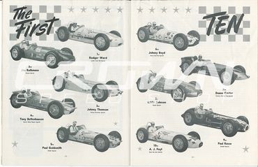 Indy 500 Starting Ten Grid 1960