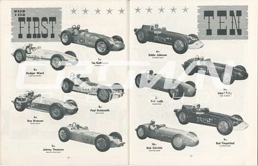 Indy 500 Starting Ten Grid 1961