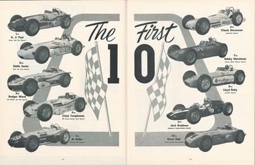 Indy 500 Starting Ten Grid 1962