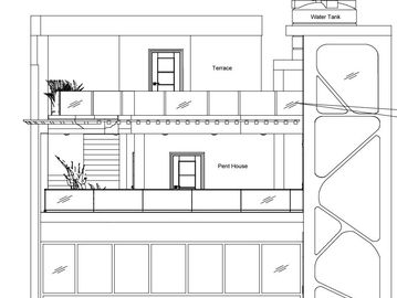2D layout showcasing the floor plan of a residential or commercial space. This floor plan highlights room dimensions