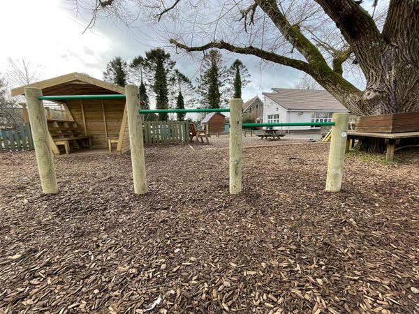 Playground equipment roll over bars for outdoor play