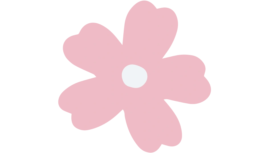 Amigas Cleaning Company Logo. Flower.