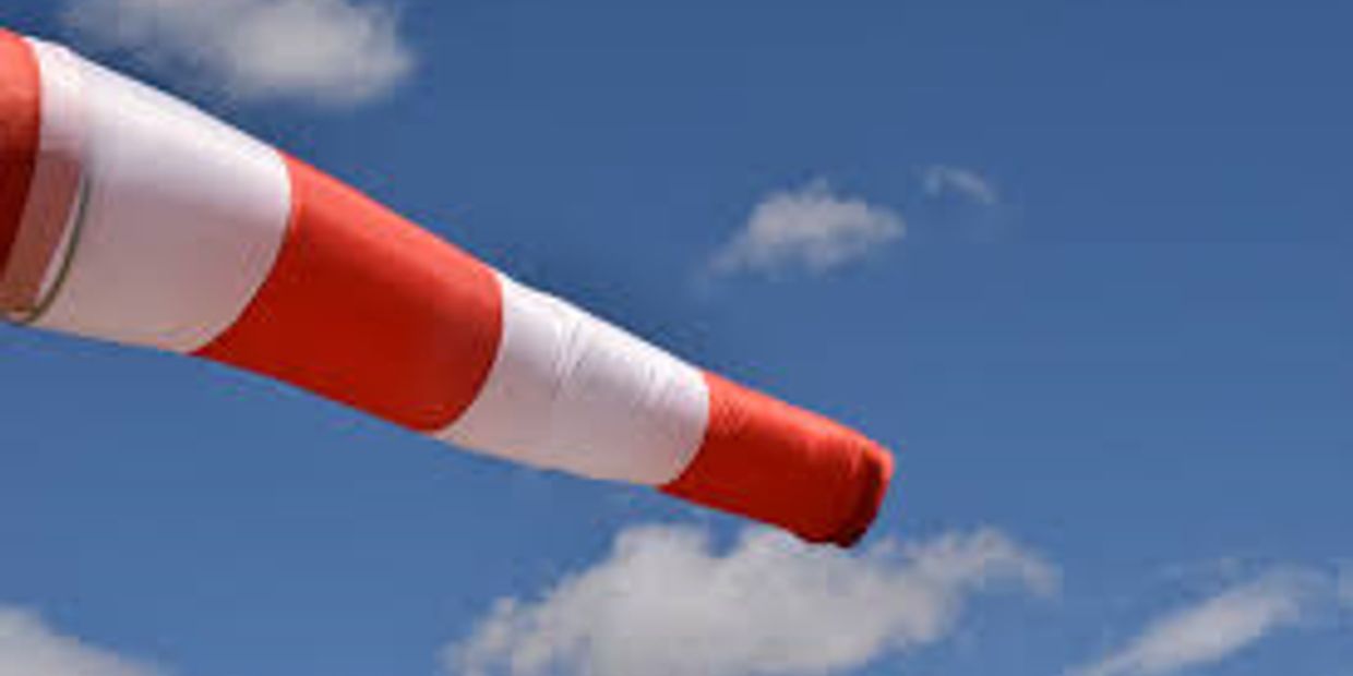 Licenced windsock flying at airport