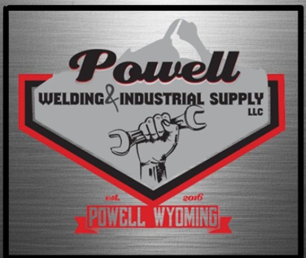 Logo of Powell Welding &amp; Industrial Supply with a wrench-holding hand illustration.