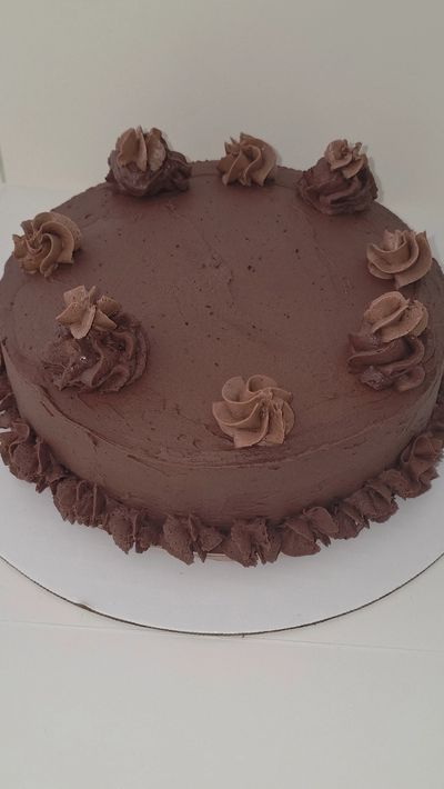 This is a Dark Chocolate Double layered Fudge Cake $40