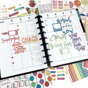 Community Gallery Planner Spread using Planning from A to Z stickers