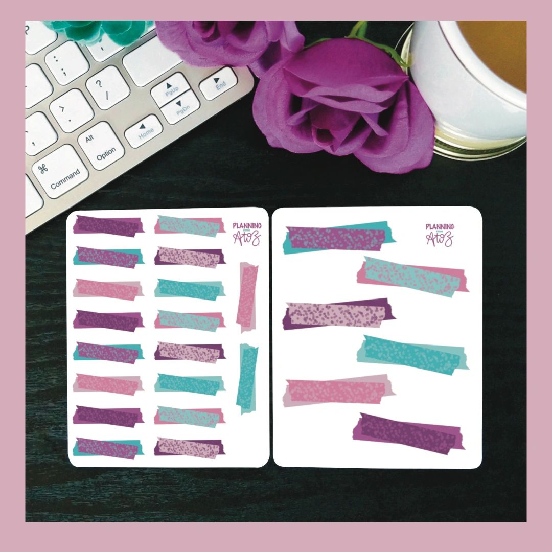 waytoofetch] heart confetti washi tape (thin, 4 colors) – It's Deco Day