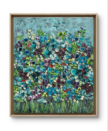 Nashville Artist Edward Rittenberg creates impasto textured paintings using heavy body acrylics to b