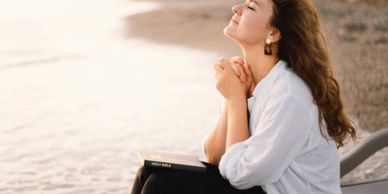 A woman praying