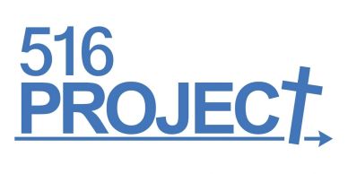 Logo for 516 PROJECT with a cross symbol.