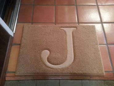 custom monogram rug