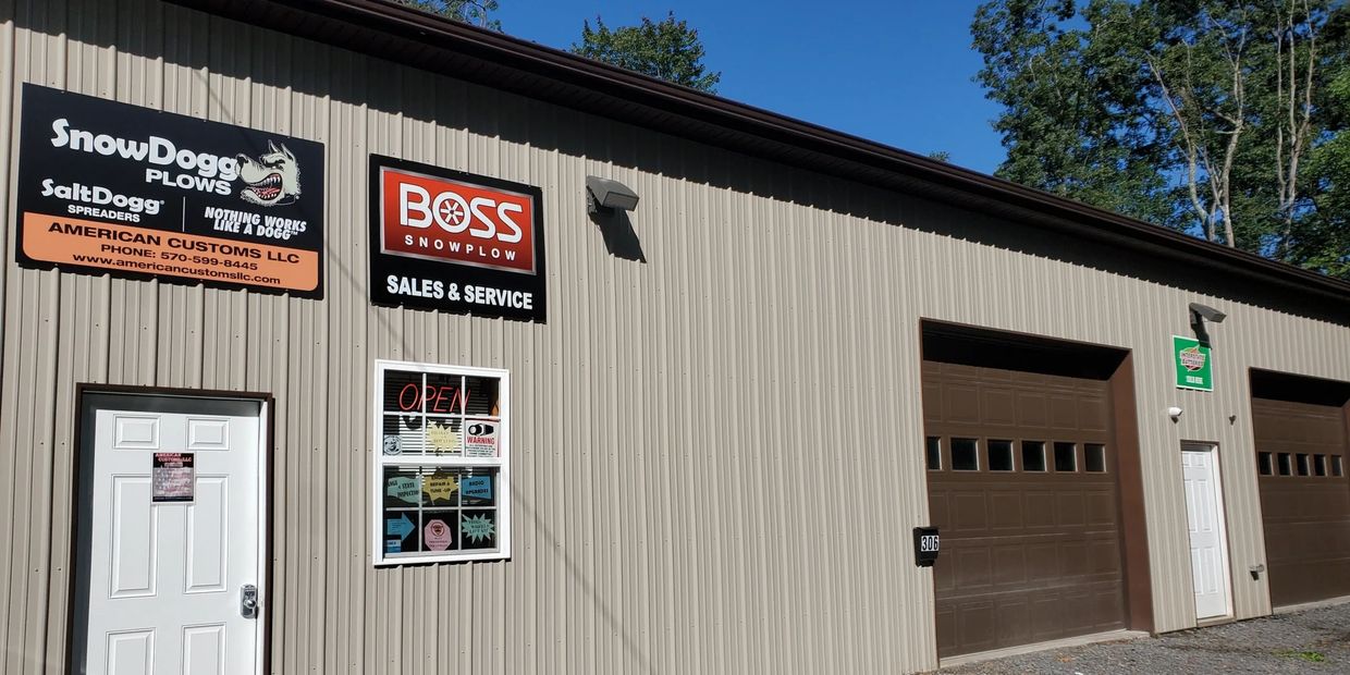 American Customs LLC Auto Repair, Snowplow, Salt Spreaders, Buyer Products, BOSS, Sno-Way, WOOLWAX