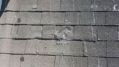Deteriorated old shingles