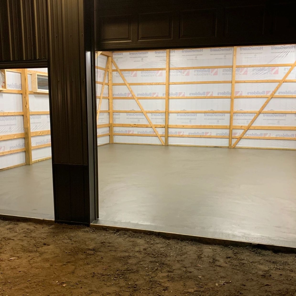 Concrete floor in new shop