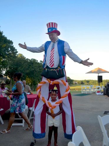 Uncle Sam - July 4th Celebration Stilt Walker & Balloon Twister