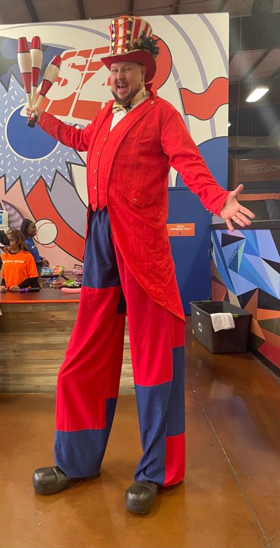 The Amazing Ziggy Stilt Walker Ringmaster Atlanta GA