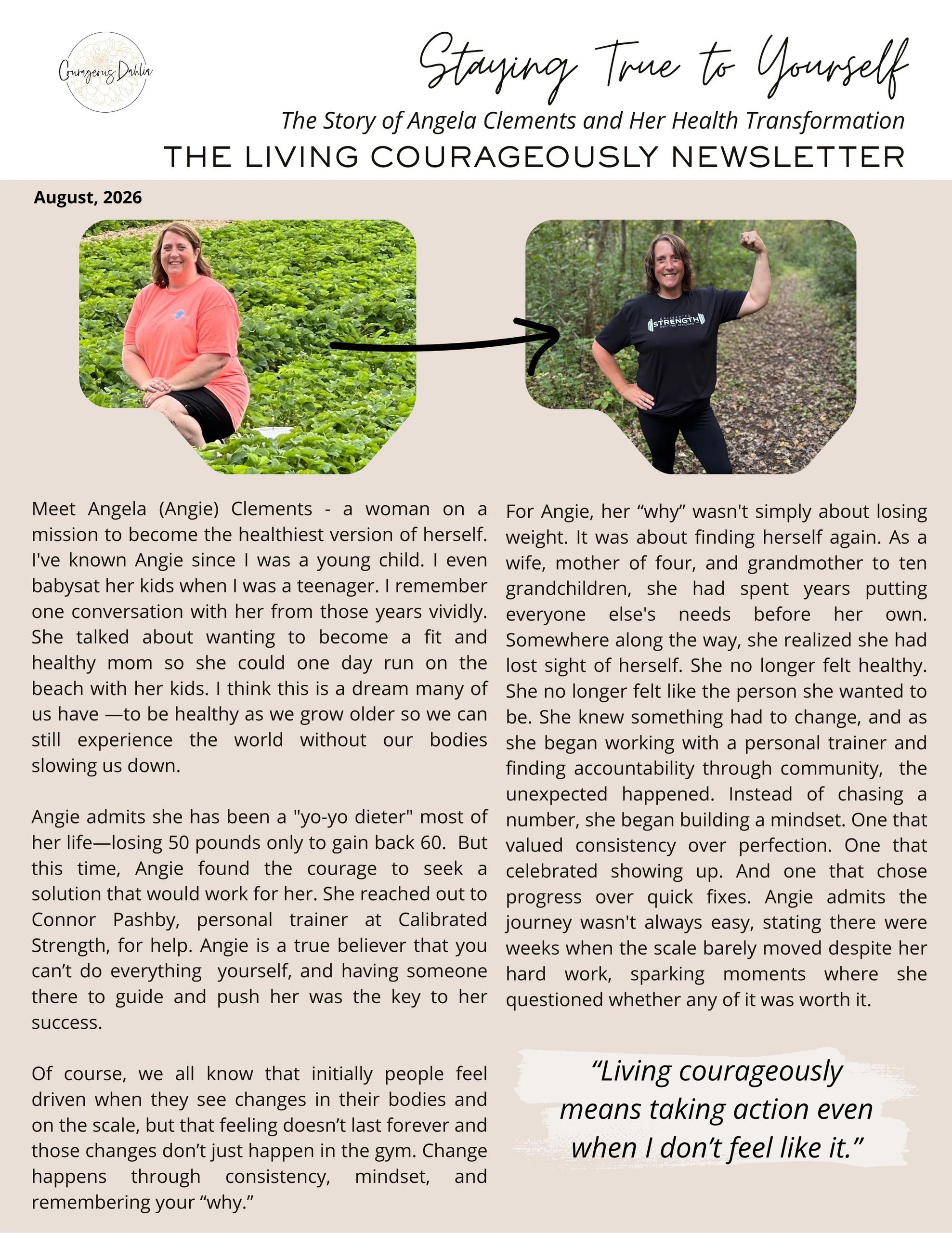 Angela Clements shares her inspiring health transformation journey.