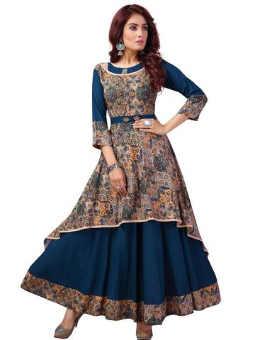 Women's Anarkali Long Kurti and Simple Style