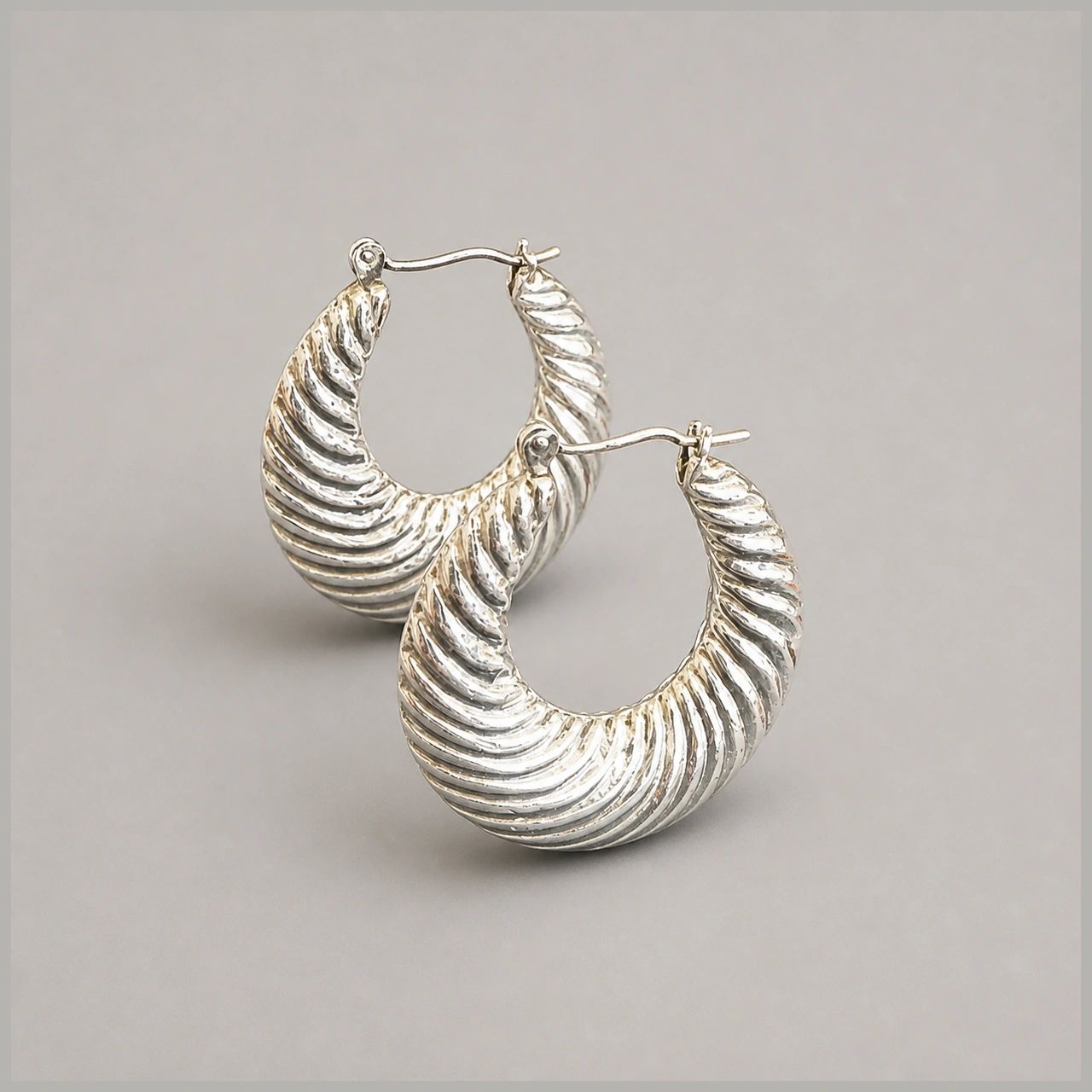 .925 Shrimp Hoop Earrings
