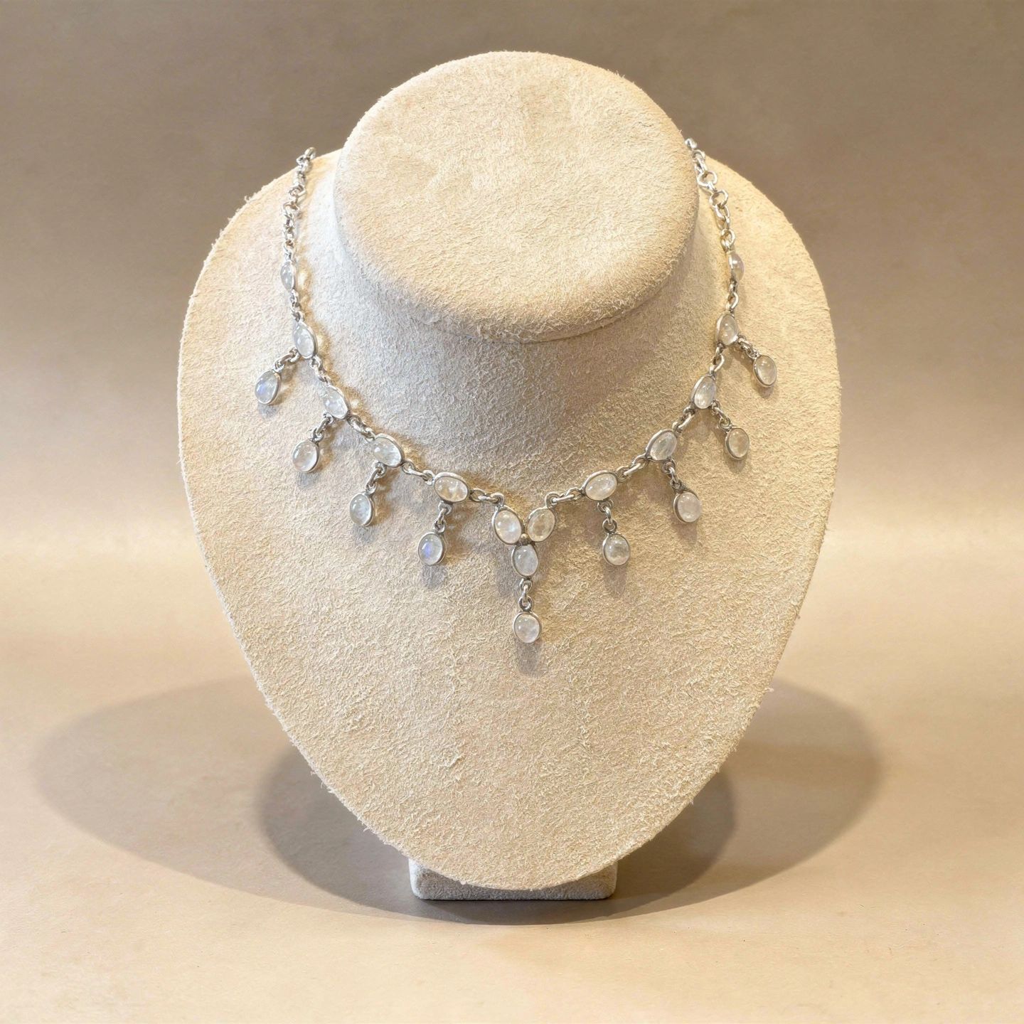 .925 Vintage Moonstone Necklace
