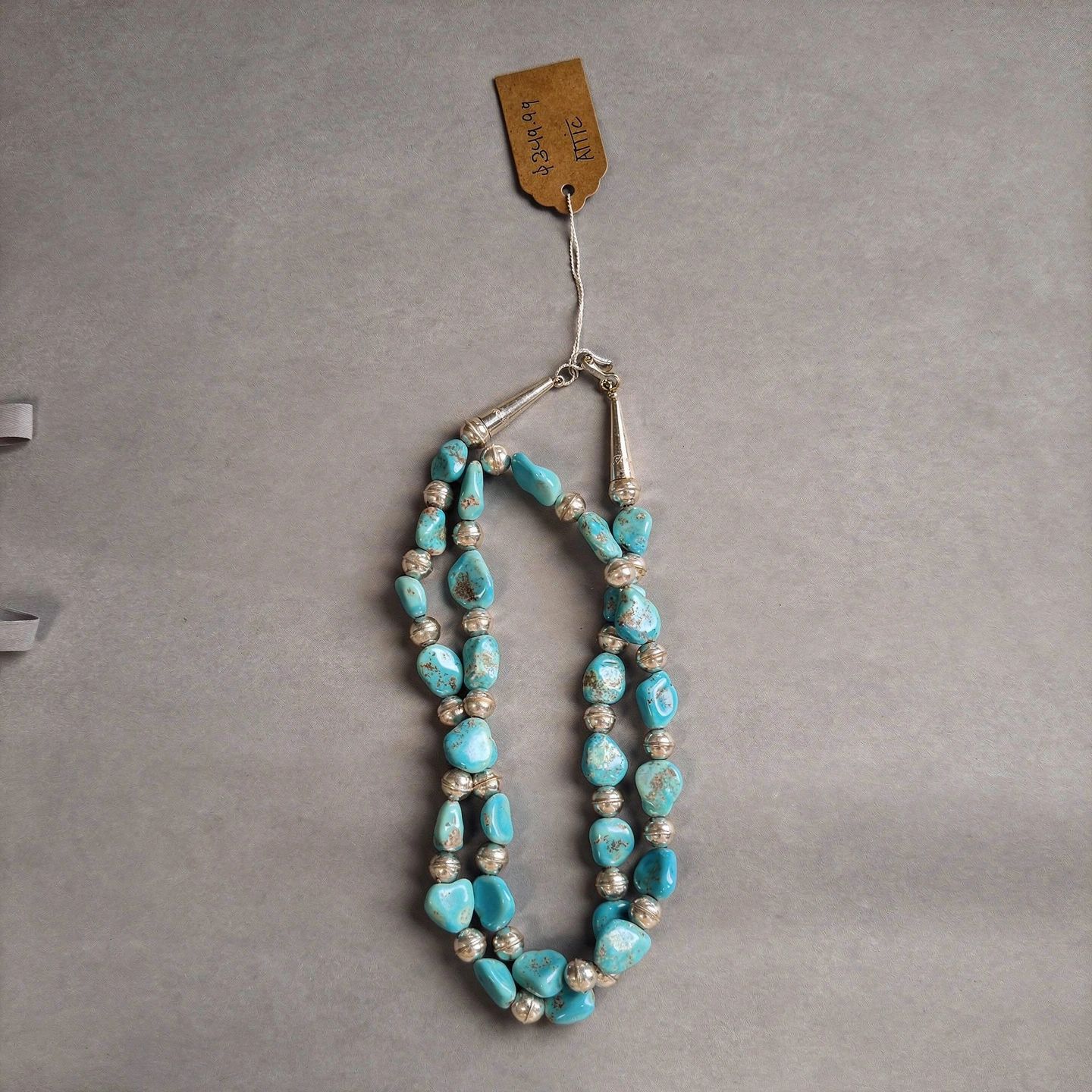 .925 With .925 Beads, Turquoise Necklace