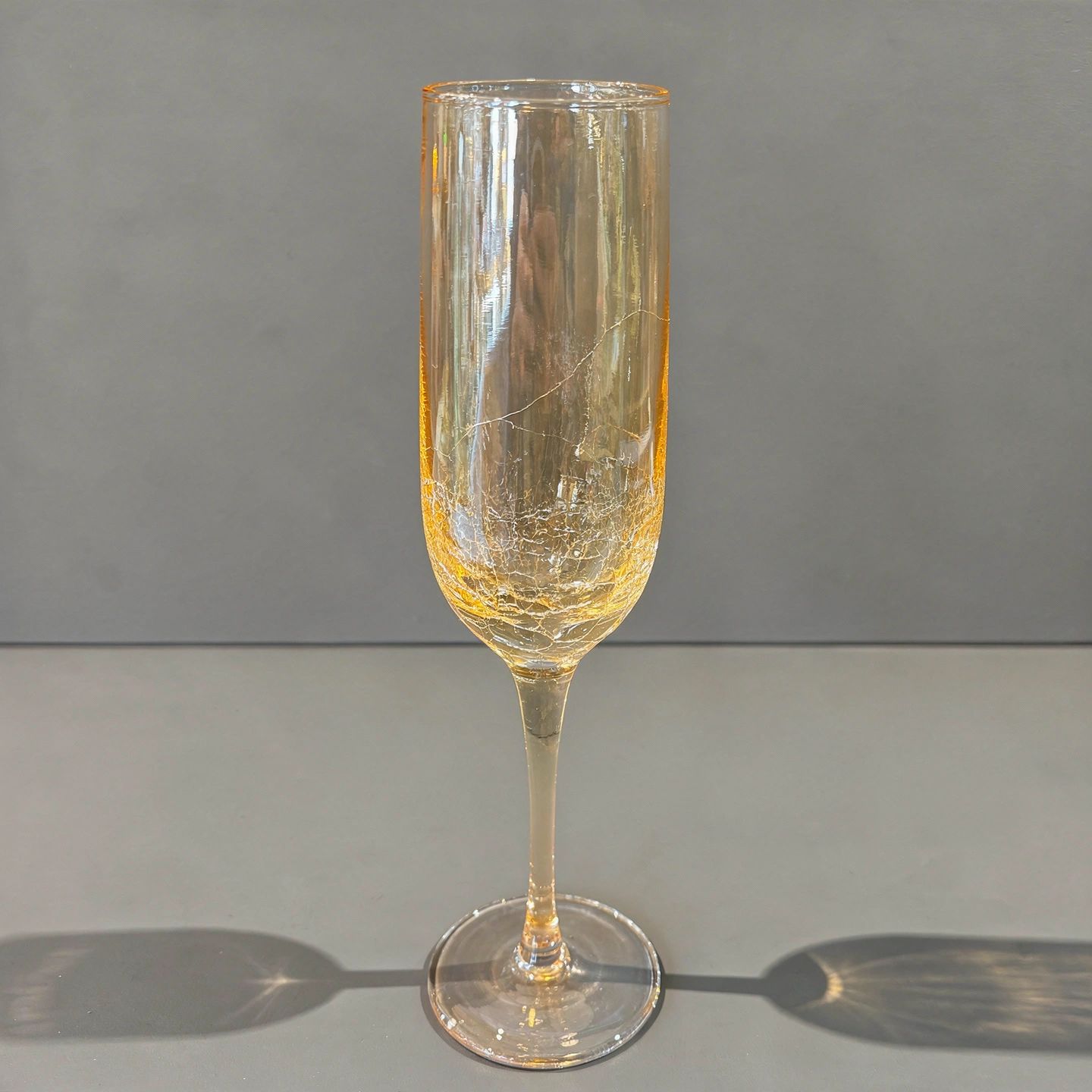 Crackle Champagne Flutes Set of 5