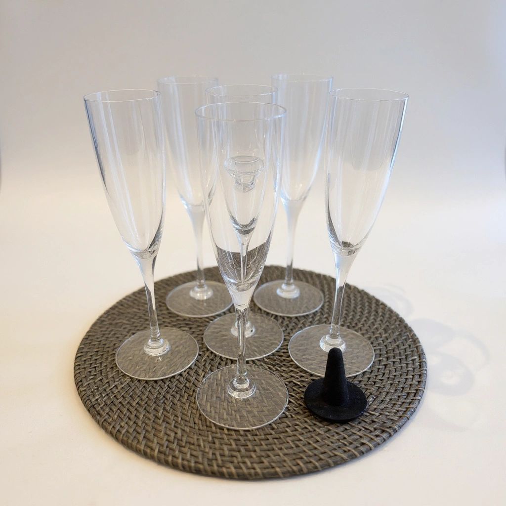 Crystal Champagne Flutes (6)