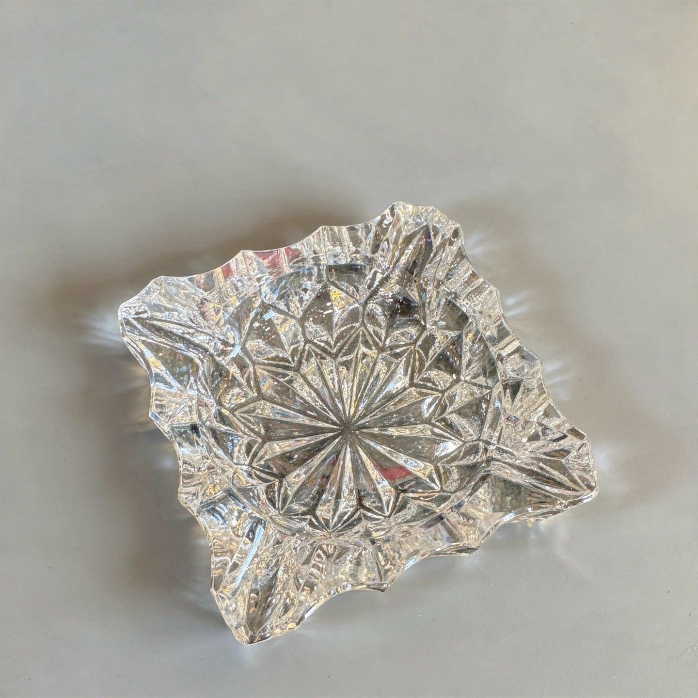 Crystal Ash Tray. Damaged